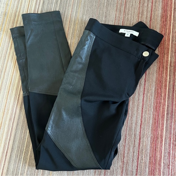 GIVENCHY Leather-Accented Straight Legged Pants - Picture 2 of 13